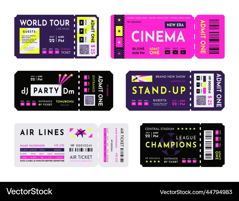 Event Tickets, Vouchers & Coupons